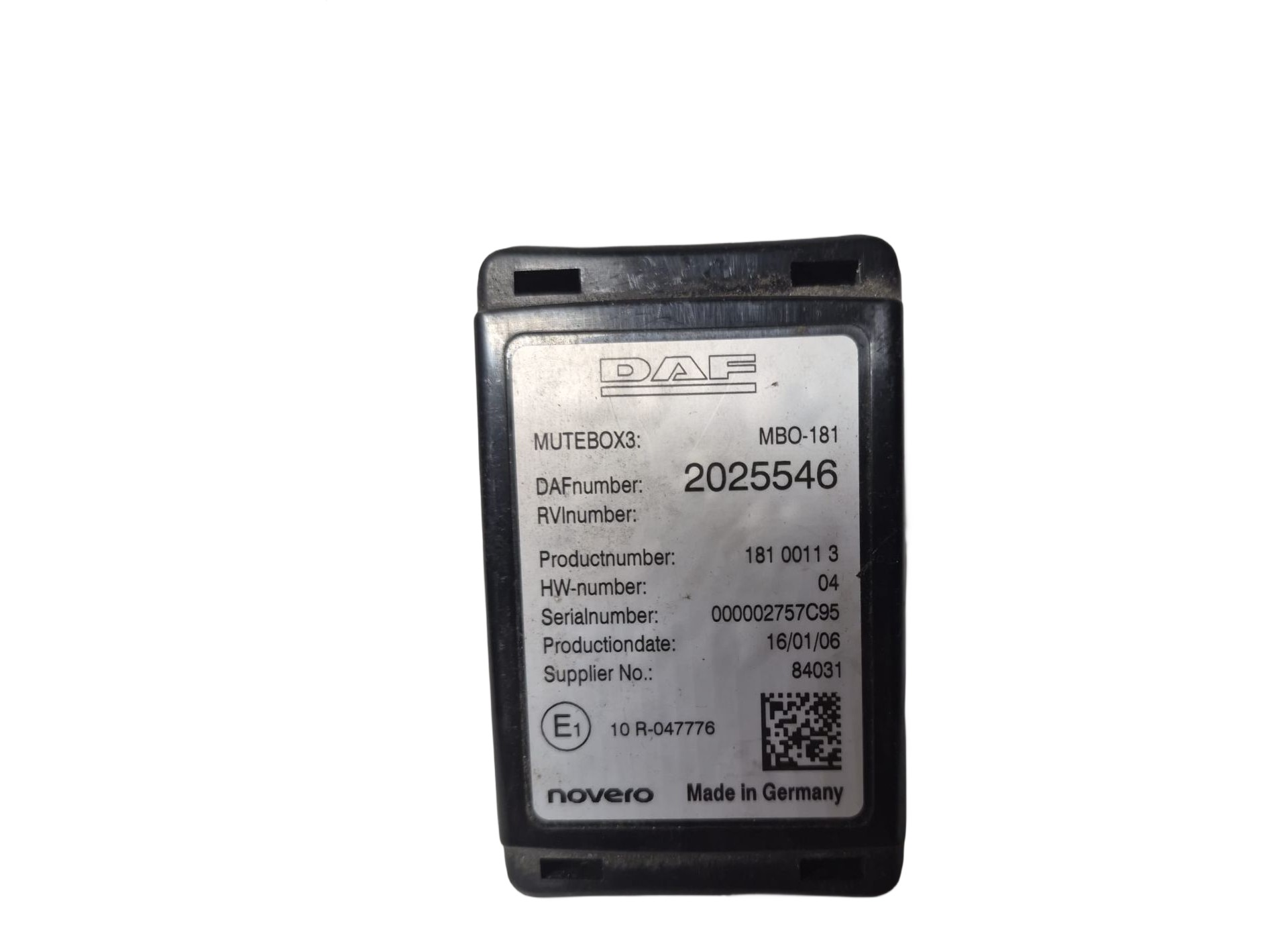 STEROWNIK MODUŁ MUTEBOX3 MBO-181 DAF EURO6 XF 106 CF — zdjęcie 1 z 4